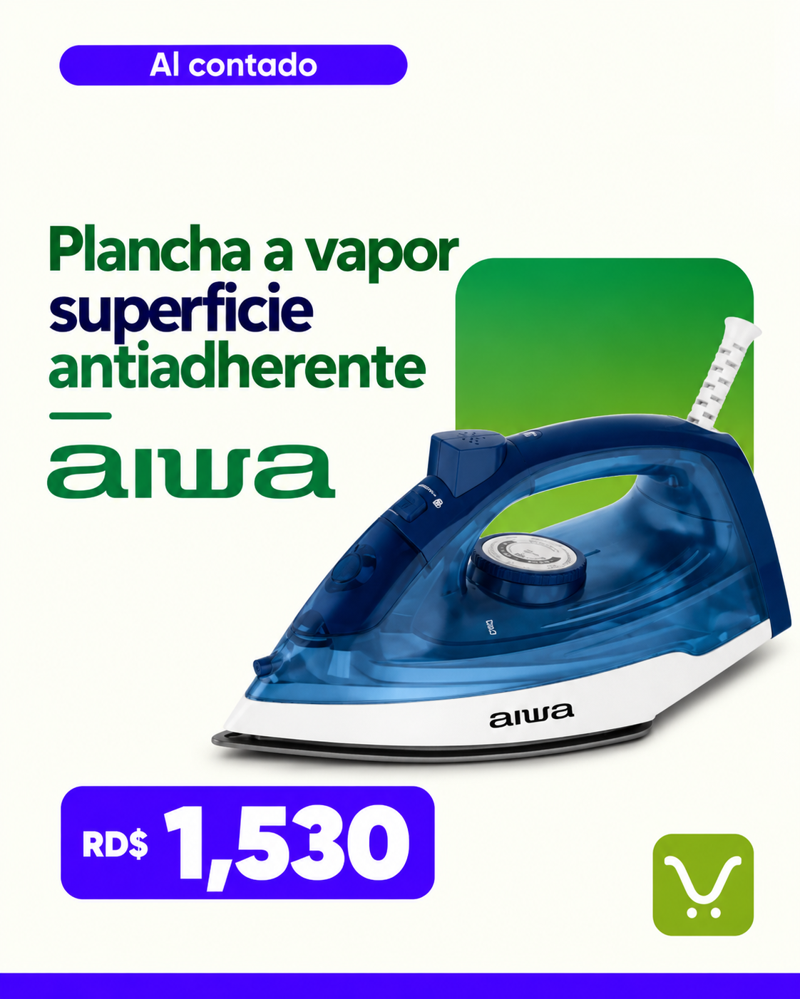 Plancha a vapor superficie antiadherente