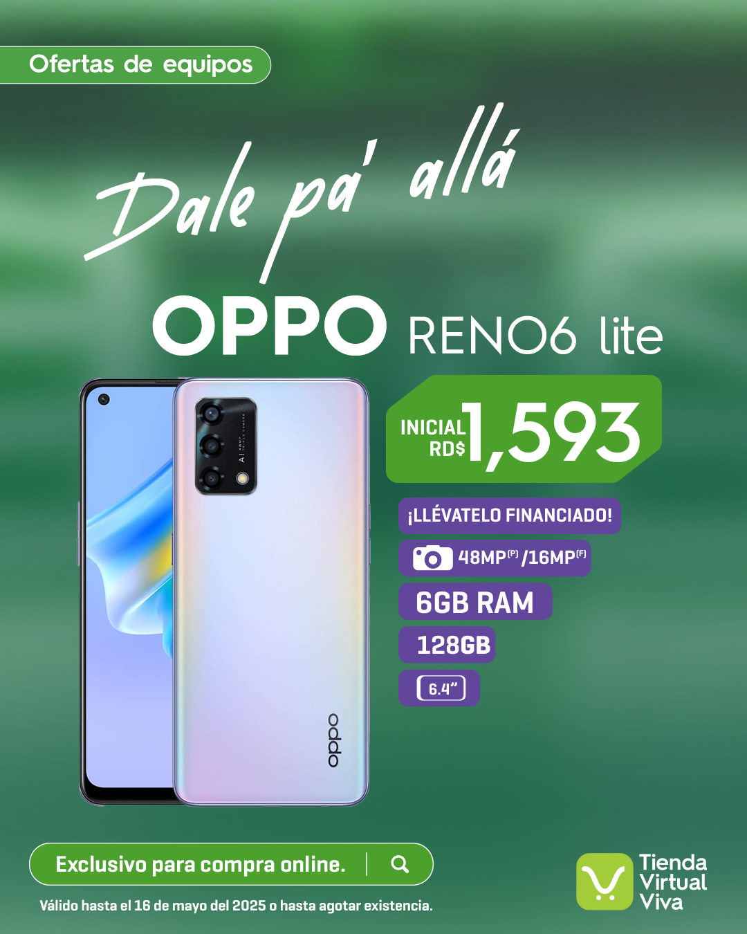Financiamiento - Oppo Reno 6 Lite