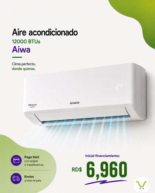 Financiamiento Aire acondicionado 12000 BTUs Aiwa