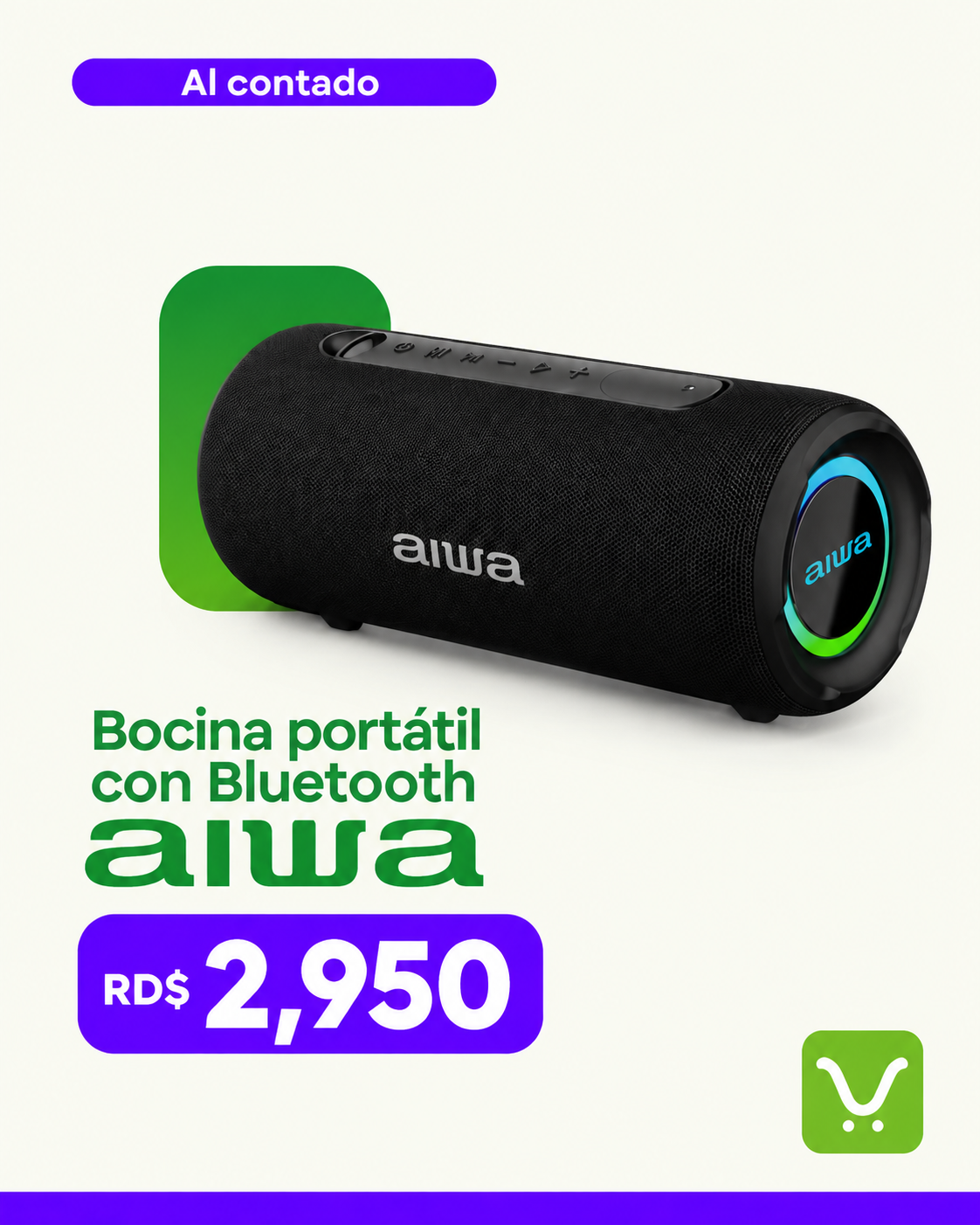 Bocina portatil con Bluetooth