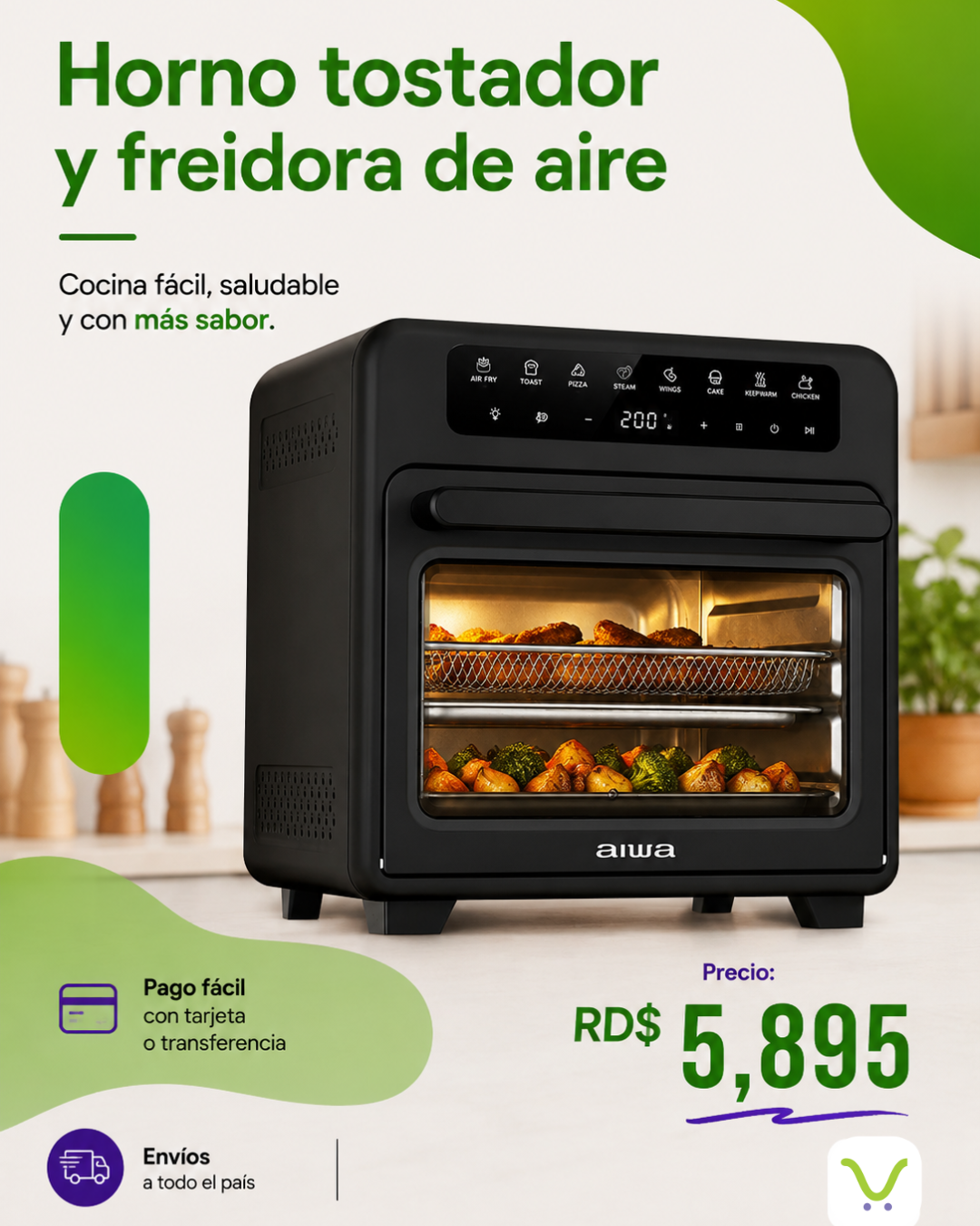 Horno tostador y freidora de aire