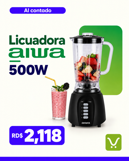 Licuadora de jarra plastica 1.5L