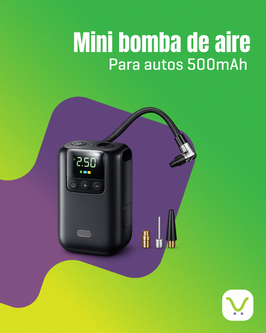 Mini bomba de aire para autos 5000mAh