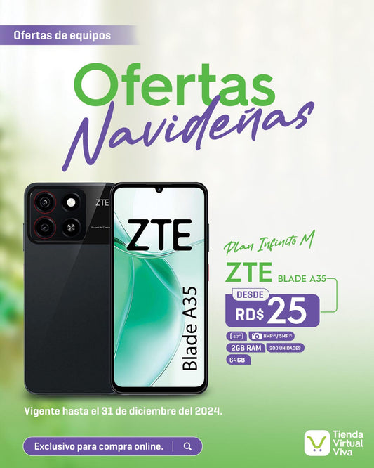 OFERTA NAVIDAD ZTE A35 - Plan Infinito M