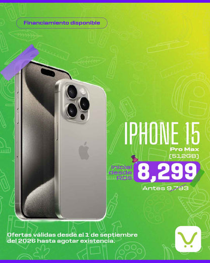 Financiamiento IPhone 15 Pro Max