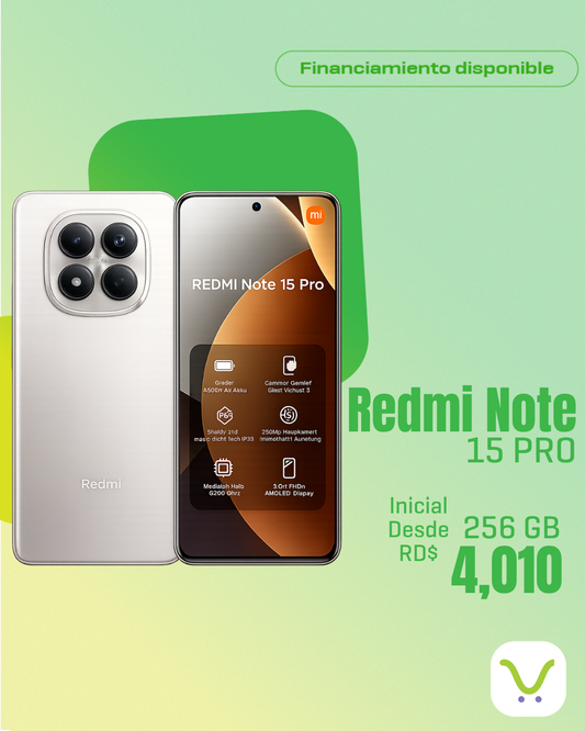 Financiamiento - Redmi Note 15 Pro