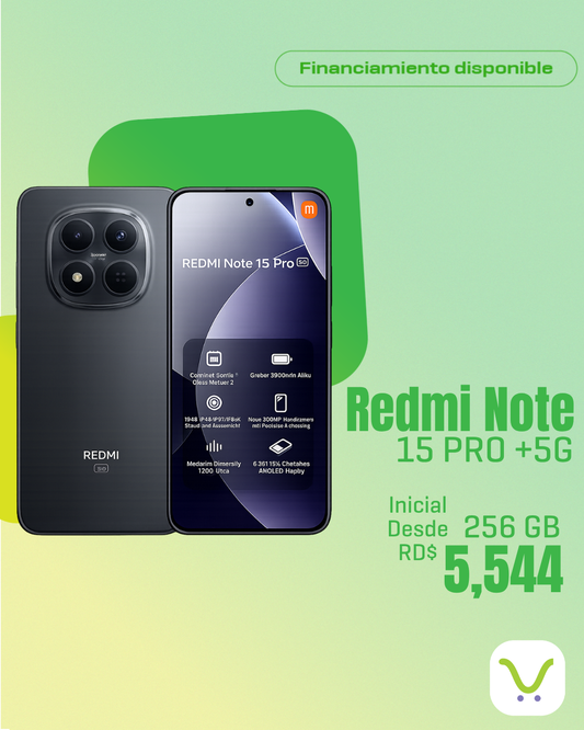 Financiamiento - Redmi Note 15 Pro + 5G