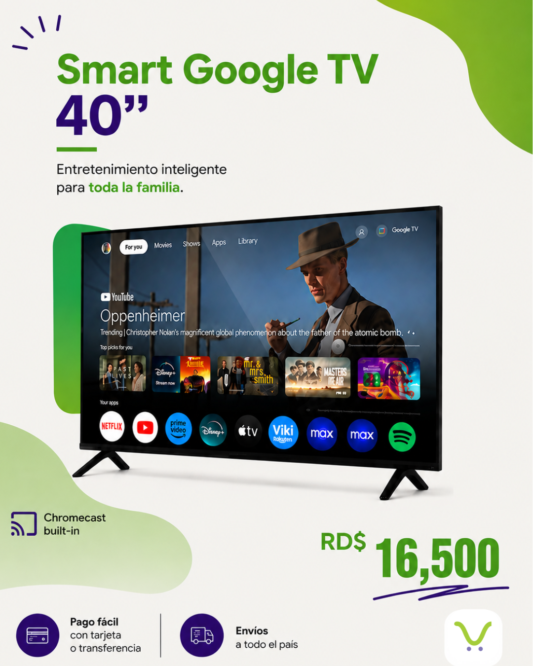 Smart Google TV 40"